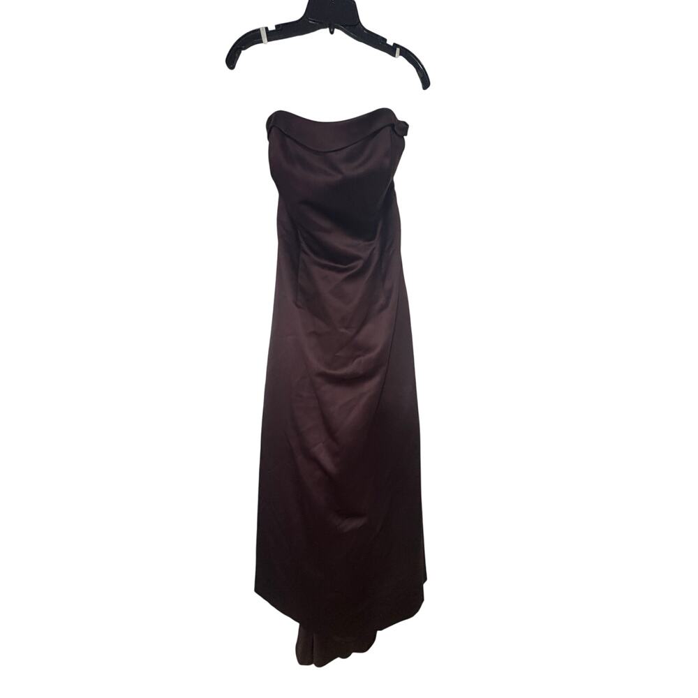 David's Bridal formal bridesmaid dress formal party prom chocolate brown 12